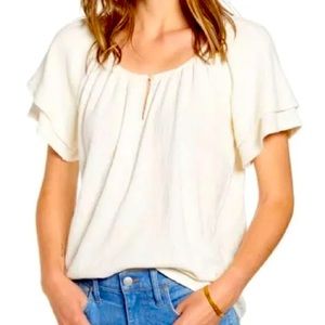Madewell tiered sleeve blouse
